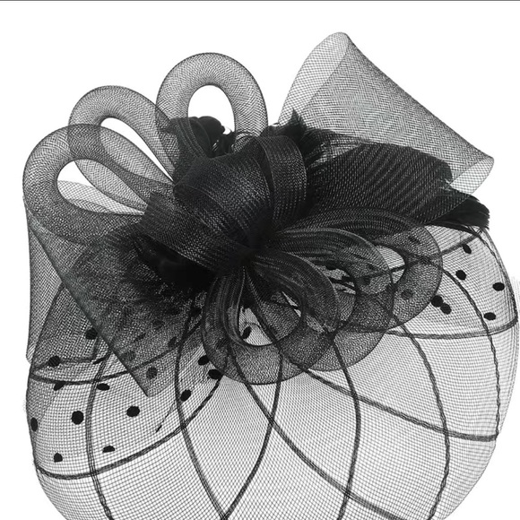 💕Wedding Bridal hat with face veil bridal headwear with feathers. Spectacular. - Picture 2 of 5